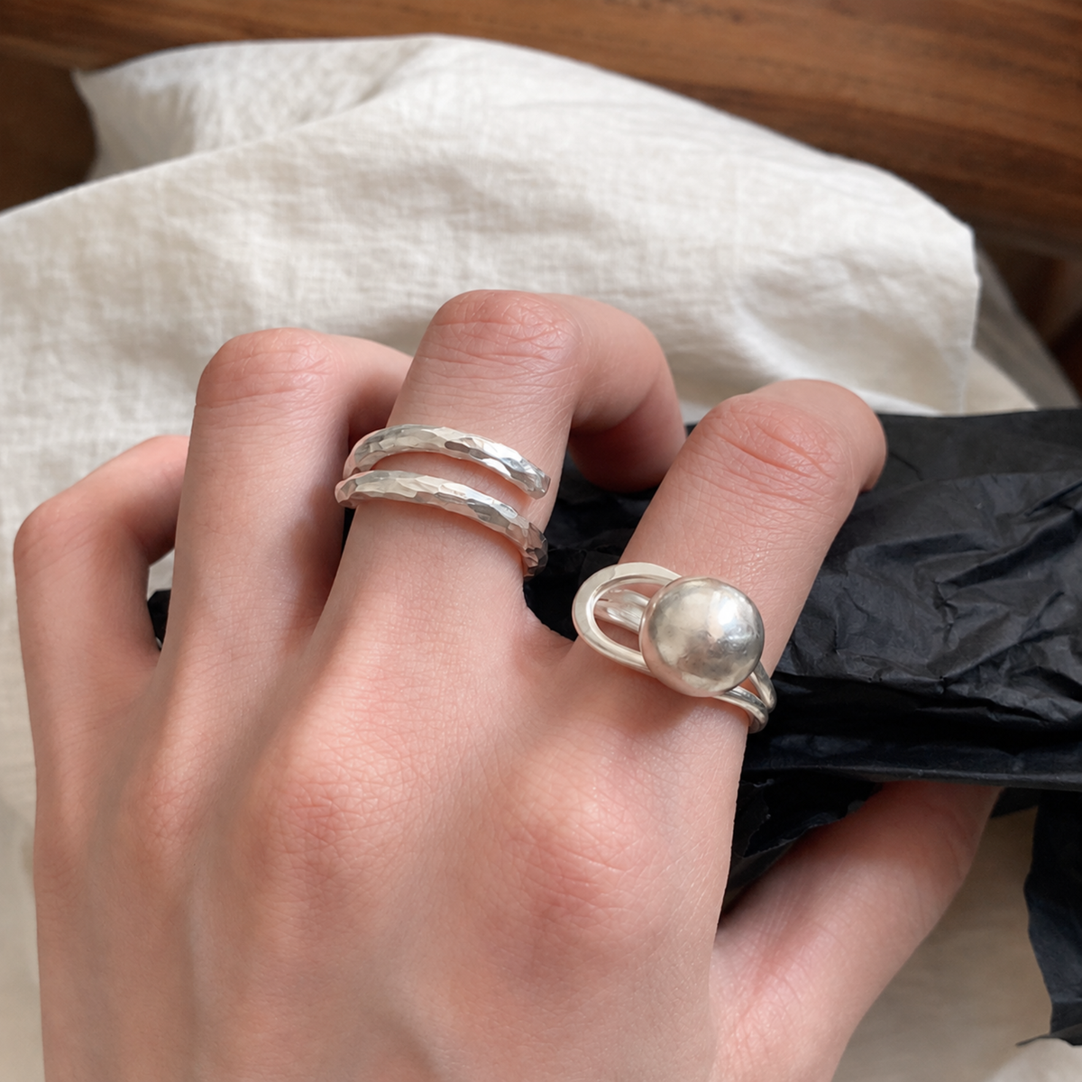 twist double ring (R39)